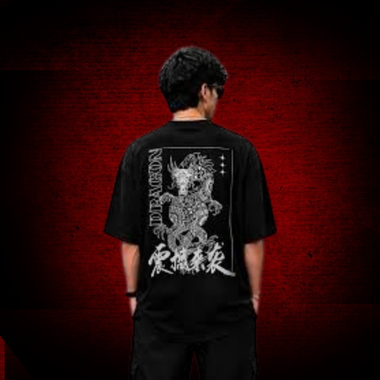 Bold Japanese-inspired dragon T-shirt